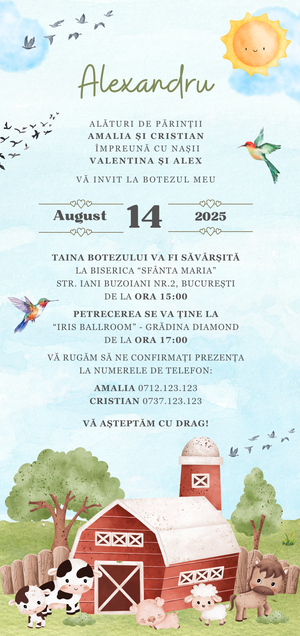 Invitatie Botez, Digitala, La bunici