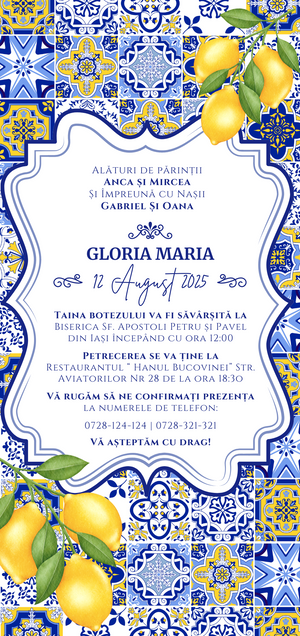 Invitatie Botez, Digitala, Toscana