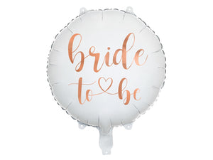 Balon Din Folie Bride To Be, 45Cm, Alb Roz