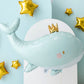 Balon Din Folie Balena, 93X60 Cm, Albastru Pastel