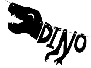 Banner Dinozaur - T-Rex, Negru, 20x90 cm