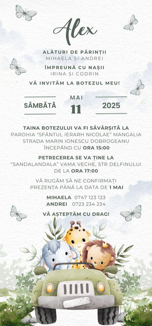 Invitatie Botez, Digitala, Safari