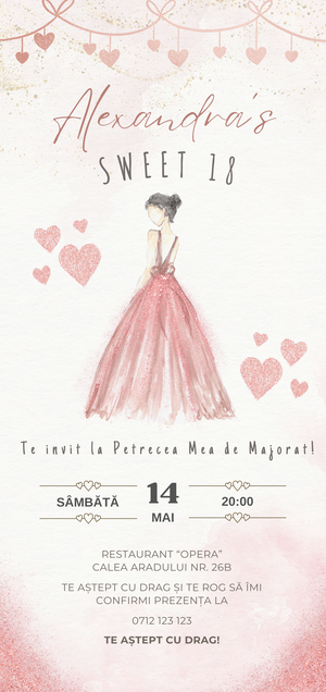 Invitatie Majorat, Digitala, Princess