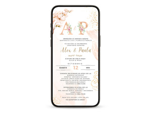 Invitatie Nunta, Digitala, Cherry Blossom
