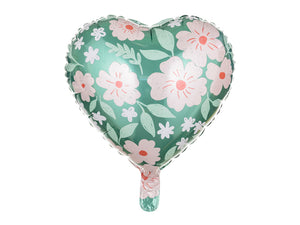 Balon Din Folie, Inima Cu Flori, 45 Cm