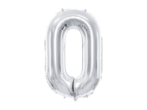 Balon Din Folie Cifra ''0'', 86Cm, Argintiu