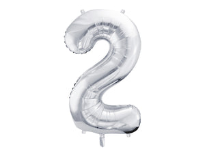Balon Din Folie Cifra ''2'', 86Cm, Argintiu