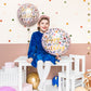 Balon Din Folie Happy Birthday, Flori, 45Cm, Roz Deschis
