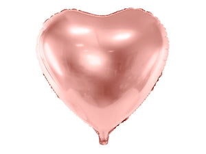 Balon Din Folie Inima, 45 Cm, Auriu Roz