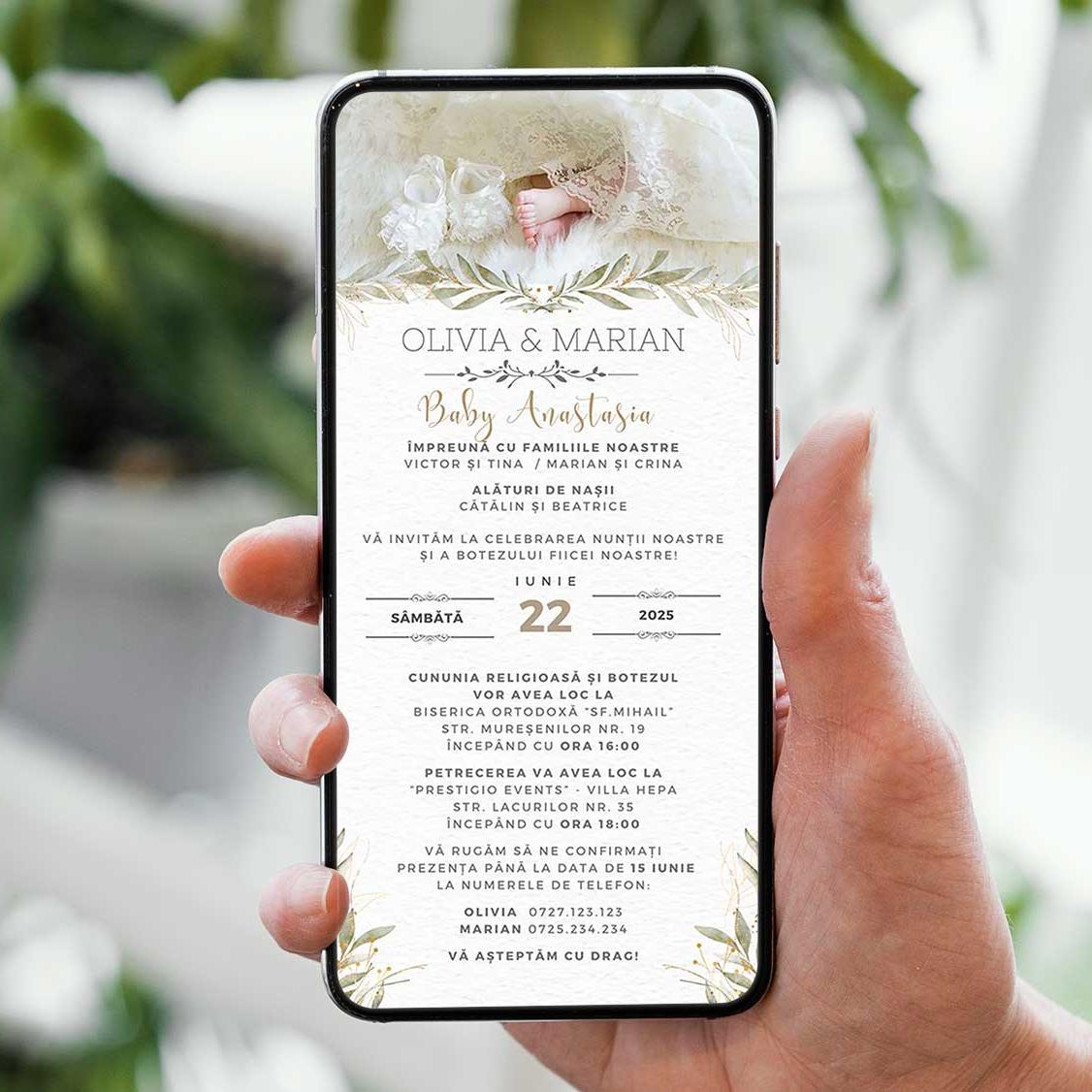 Invitatii Digitale Nunta-Botez