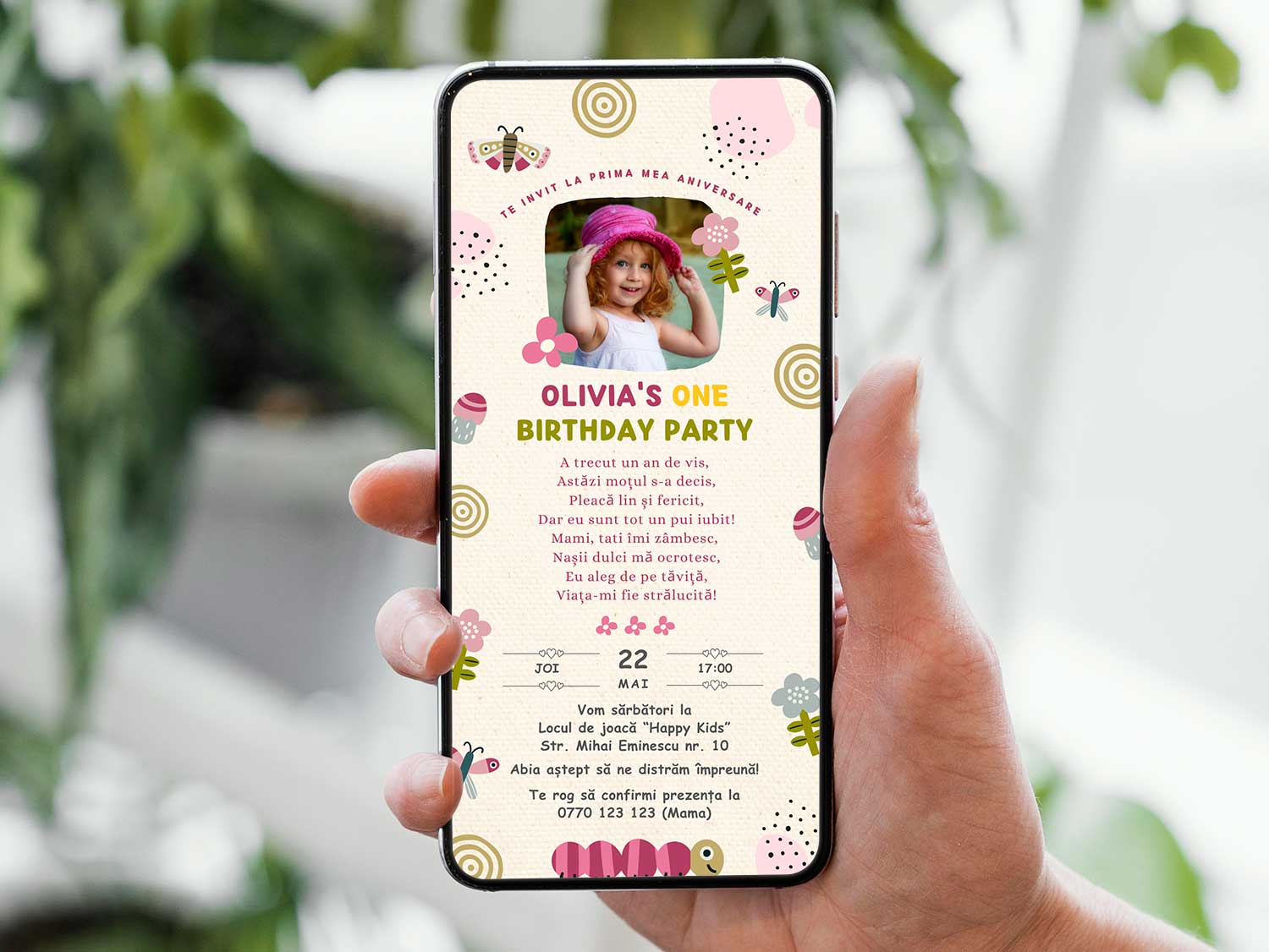 Invitatii Digitale Taierea Motului - Turta