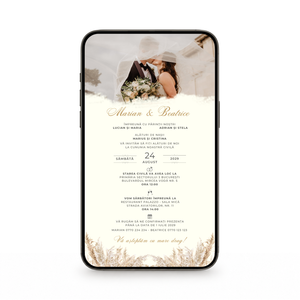 Invitatie Cununie Civila Forever, Format Digital-BalloonEvents.ro