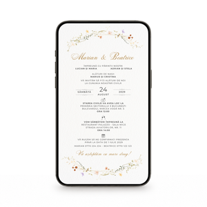 Invitatie Cununie Civila Forever Yours, Format Digital-BalloonEvents.ro