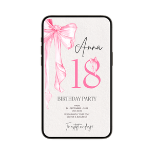 Invitatie Majorat My Princes 18, Format Digital-BalloonEvents.ro