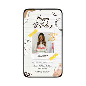 Invitatie Majorat New York Party, Format Digital-BalloonEvents.ro