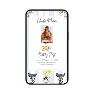 Invitatie Zi De Nastere Yellow Party, Format Digital