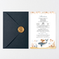 Invitatie Botez Ocean Princess, Hartie Texturata, Plic Cartonat si Sigiliu Ceara Inclus