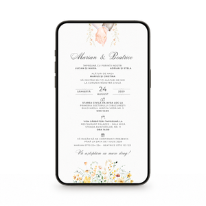Invitatie Cununie Civila Always Together, Format Digital-BalloonEvents.ro