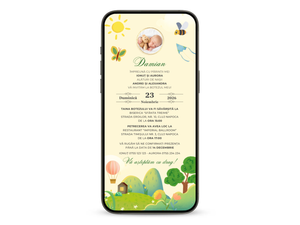 Invitatie Botez Animata GIF, Beautiful Life
