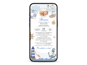 IInvitatie Botez Animata GIF, Marinarul Curajos