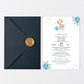 Invitatie Botez My Baby Boy, Hartie Texturata, Plic Cartonat si Sigiliu Ceara Inclus