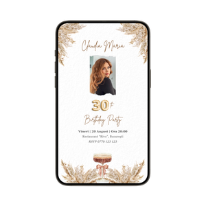 Invitatie Zi De Nastere Cheers To The Years, Format Digital