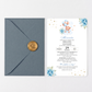 Invitatie Botez My Baby Boy, Hartie Texturata, Plic Cartonat si Sigiliu Ceara Inclus