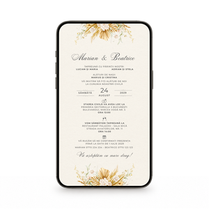 Invitatie Cununie Civila Perfect Match, Format Digital-BalloonEvents.ro