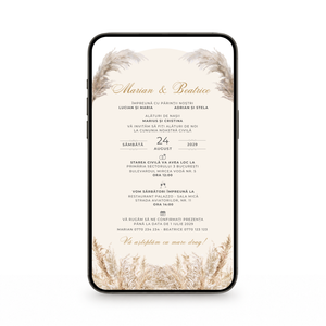 Invitatie Cununie Civila Precious Day, Format Digital-BalloonEvents.ro