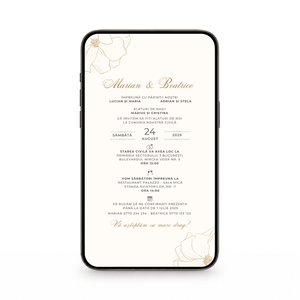 Invitatie Cununie Civila Special Moments, Format Digital-BalloonEvents.ro