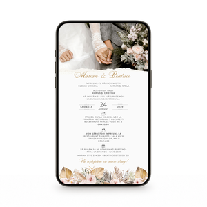 Invitatie Cununie Civila Together, Format Digital-BalloonEvents.ro