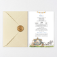 Invitatie Botez Royal Baby Prince, Hartie Texturata, Plic Cartonat si Sigiliu Ceara Inclus
