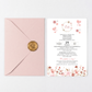 Invitatie Botez Special Baby, Hartie Texturata, Plic Cartonat si Sigiliu Ceara Inclus