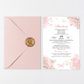 Invitatie Botez Lilibet, Hartie Texturata, Plic Cartonat si Sigiliu Ceara Inclus