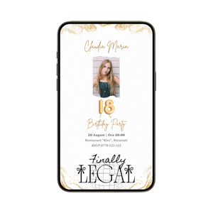 Invitatie Zi De Nastere Finally Legal, Format Digital