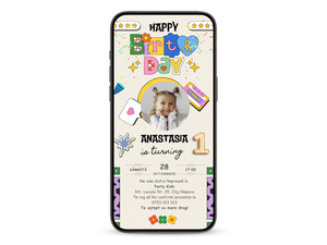 Invitatie Zi De Nastere Animata, Happy Princess-BalloonEvents.ro