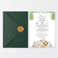 Invitatie Botez Safari Time, Hartie Texturata, Plic Cartonat si Sigiliu Ceara Inclus