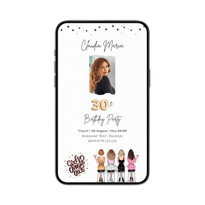Invitatie Zi De Nastere Girls Night Out, Format Digital