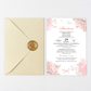 Invitatie Botez Lilibet, Hartie Texturata, Plic Cartonat si Sigiliu Ceara Inclus