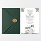 Invitatie Botez Micutul Elefantel, Hartie Texturata, Plic Cartonat si Sigiliu Ceara Inclus