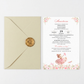 Invitatie Botez Balerina, Hartie Texturata, Plic Cartonat si Sigiliu Ceara Inclus