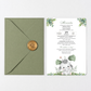 Invitatie Botez Micutul Elefantel, Hartie Texturata, Plic Cartonat si Sigiliu Ceara Inclus