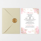 Invitatie Botez Lilibet, Hartie Texturata, Plic Cartonat si Sigiliu Ceara Inclus