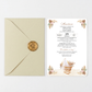 Invitatie Botez Boho, Hartie Texturata, Plic Cartonat si Sigiliu Ceara Inclus