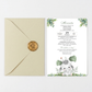 Invitatie Botez Micutul Elefantel, Hartie Texturata, Plic Cartonat si Sigiliu Ceara Inclus