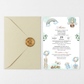 Invitatie Botez Balloon Play, Hartie Texturata, Plic Cartonat si Sigiliu Ceara Inclus