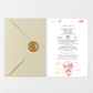 Invitatie Botez Hot Air Balloon Girl, Hartie Texturata, Plic Cartonat si Sigiliu Ceara Inclus