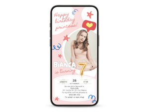 Invitatie Zi De Nastere Animata, My Lady-BalloonEvents.ro