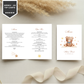 Invitatie Botez Ursuletul Martinel, Hartie Texturata, Plic Cartonat si Sigiliu Ceara Inclus