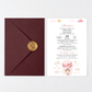 Invitatie Botez Hot Air Balloon Girl, Hartie Texturata, Plic Cartonat si Sigiliu Ceara Inclus